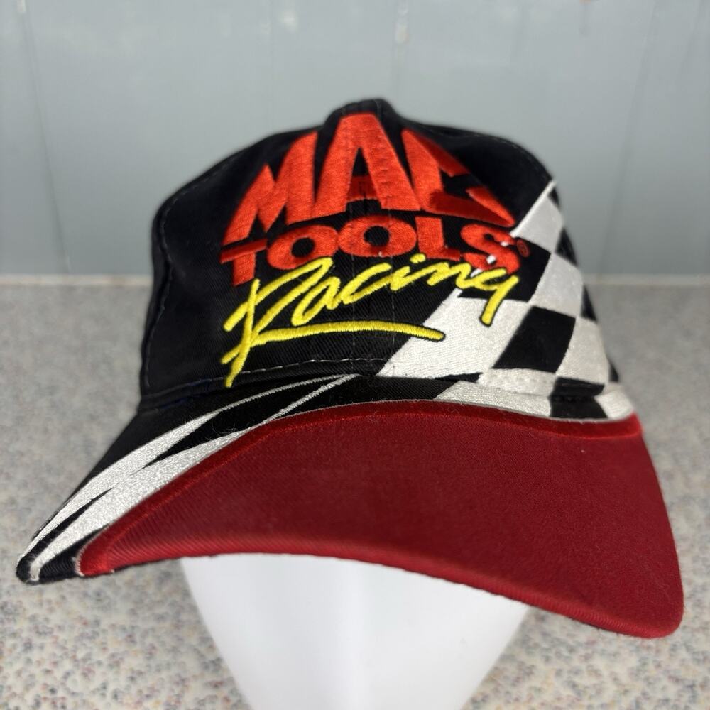 Vintage Y2K MAC Tools Racing Hat Cap Checkered Flag One Size Chase Authentics